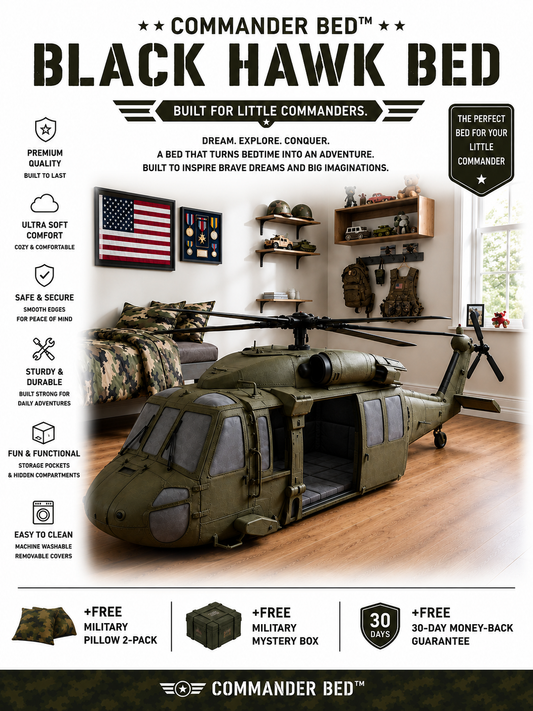 Commander Bed™ – Black Hawk Helicopter Dark Green